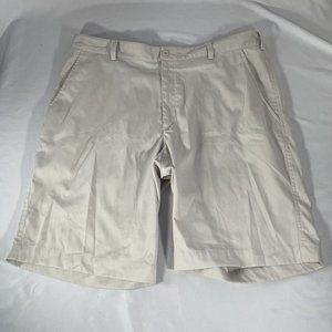 Nike Golf Dri Fit Shorts Khaki Tan Chino Sz 36 Mens